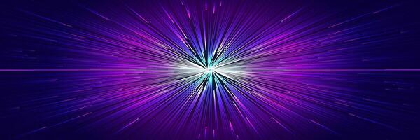 Neon speed line background radial effect vector