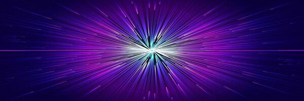 Neon speed line background radial effect vector