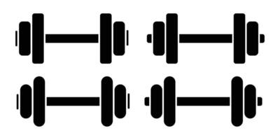 icon set Dumbbell graphic vector illustration. eps 10