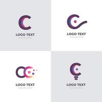 Vector creative c logo set.