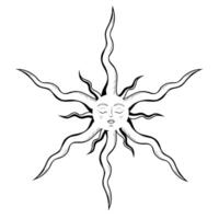 Star celestial symbol. Monochrome. Hand drawn vector illustration
