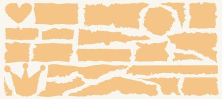 Torn Paper Edges Vector Set