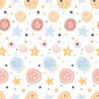 Baby pattern vector cute boho style