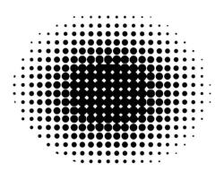 Black Halftone Dot Circle Design vector