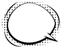 Comic Speech Bubble in Black and White vector