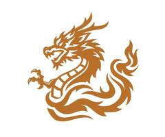 red Chinese dragon vector illustration