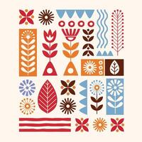 Colorful Stylized folk ornament vector