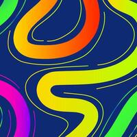 Abstract line color banner neon style vector