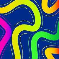 Abstract line color banner neon style on blue background vector