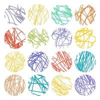 Abstract line vector circle background set