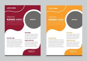 Flyer, Brochure, AnnualReport, Magazine, Poster, Corporate Presentation, Portfolio with blue color size A4, Front and back. Vector Free  Vector