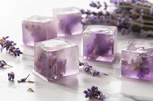 AI generated Elegant lavender ice photo