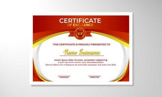 elegant gradient certificate design template vector