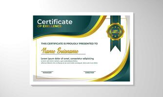 elegant gradient certificate design template vector