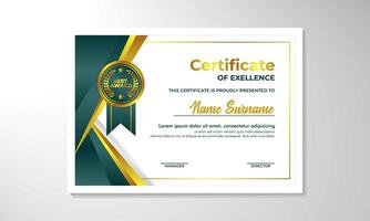 elegant gradient certificate design template vector