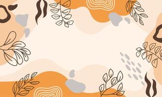 Flat abstract floral leaves background vector