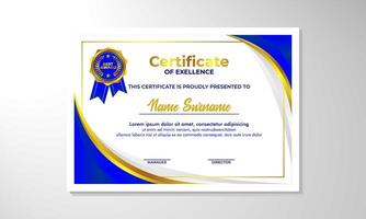 elegant gradient certificate design template vector