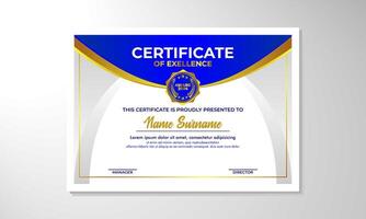 elegant gradient certificate design template vector