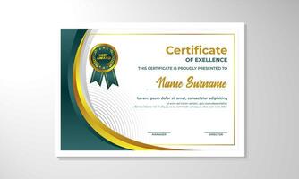 elegant gradient certificate design template vector