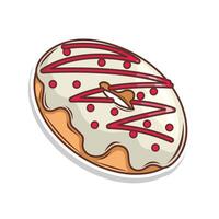 Delicious donut vector hand draw illustration