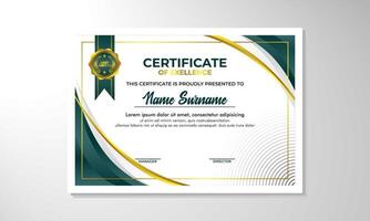 elegant gradient certificate design template vector