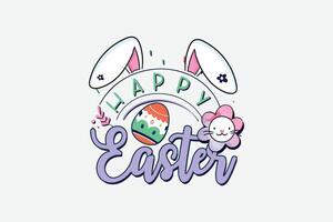 Retro Happy Easter Sublimation Design vector