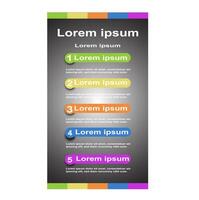 Infographic options template with paper sheets. Vector abstract element can be used for business workflow layout, diagram, web design, presentations.