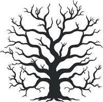 black tree silhouette without background vector