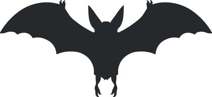 black silhouette of a bat without background vector