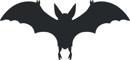 black silhouette of a bat without background vector