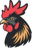 vector illustration of a rooster without background