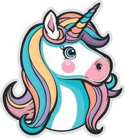 vector unicorn color without background