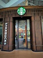 Bali, Indonesia, 23 December, 2023, Starbucks coffee shop which is empty of visitors in Indonesia photo