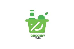 grocery logo design vector