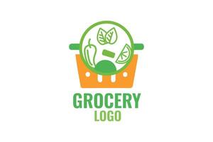 grocery logo design vector