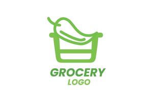 grocery logo design vector