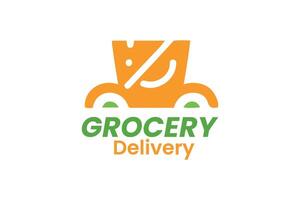 grocery logo design vector