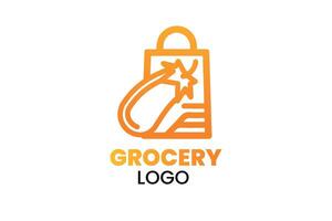 grocery logo design vector