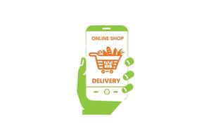 grocery logo design vector