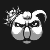 Koala King Black and White vector