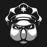 Koala Police Black and White vector