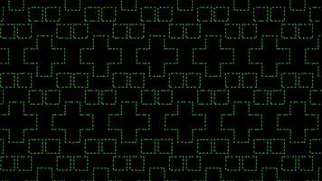 Glowing looping neon effect pattern abstract background, black background. video