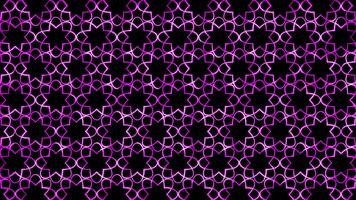 Glowing looping neon effect pattern abstract background, black background. video