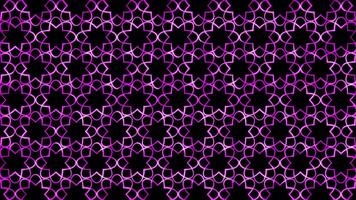 Glowing looping neon effect pattern abstract background, black background. video