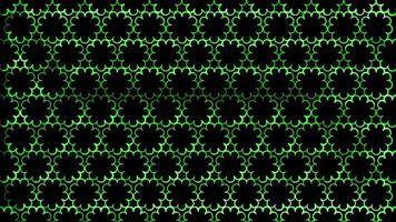 Glowing looping neon effect pattern abstract background, black background. video