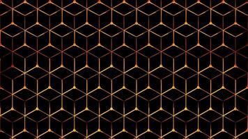 Glowing looping neon effect pattern abstract background, black background. video