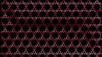 Glowing looping neon effect pattern abstract background, black background. video