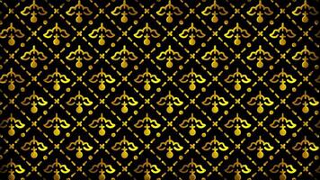 Glowing looping neon effect pattern abstract background, black background. video