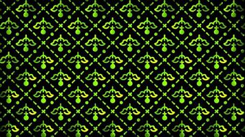 Glowing looping neon effect pattern abstract background, black background. video