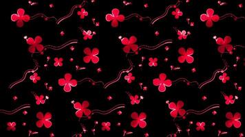 Glowing looping neon effect pattern abstract background, black background. video
